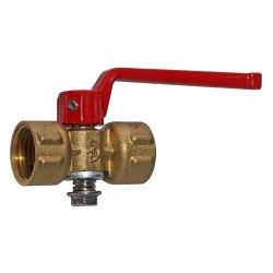 Кран 11б18бк  1/2" - М20х1,5 трехходовой для манометра с ручкой