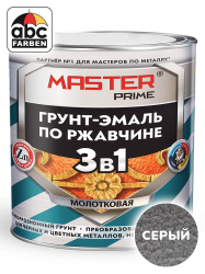 Грунт-эмаль с молотк. эффект. серый  2,0л  FARBITEX Профи master prime