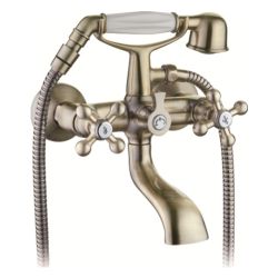 Смеситель ванн.-душ. 1/2" кер.  LEDEME S-30  бронза