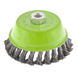 Щетка чашечная крученая для УШМ 125мм (пров. 0,5мм) гайка М14  СИБРТЕХ