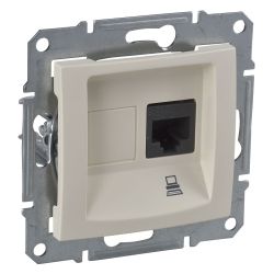 Розетка RJ45 комп. одиночная  SCHNEIDER ELECTRIC Sedna бежевый