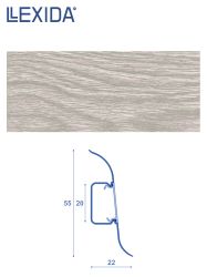 Плинтус LEXIDA 55х2200мм Ясень белый 1