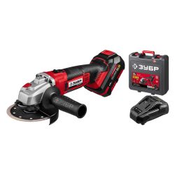 Углошлиф. маш. аккум. ЗУБР УШМ-18-125-41 (18В, 4Ач, 125мм, 10000 об/мин, 1,5кг)
