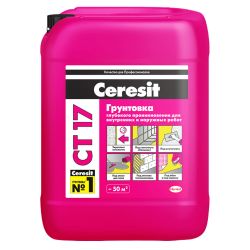 Грунтовка глубокого проникновения 10,0л  CERESIT CT-17 морозостойкая
