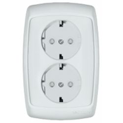 Розетка 2-ая с/п с/з SCHNEIDER ELECTRIC Рондо белый