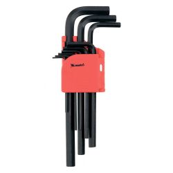 Набор ключей имбусовых, длинные HEX 1,5-10мм, 9шт  MATRIX