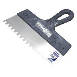 Шпатель нерж зубчатый 150мм, зуб   4х  4мм  УПРАВДОМ Профи