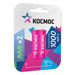 Аккумулятор тип AAА (R03, 286) 1000мА*ч  КОСМОС