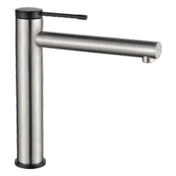 Смеситель для умывальника 35 карт.  LEDEME на гайке, черный