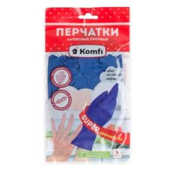 Перчатки латексные прочные Komfi, L