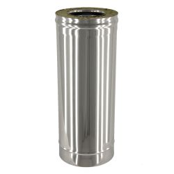 Сэндвич - труба (К), ф115/200, 0,5м, нерж 1мм/нерж 0.5мм  СТАЛЬ-МАСТЕР (AISI430)