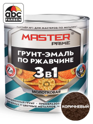 Грунт-эмаль с молотк. эффект. коричневый  2,0л  FARBITEX Профи master prime