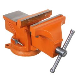 Тиски слесарные 200мм с поворотным основанием  ЕРМАК