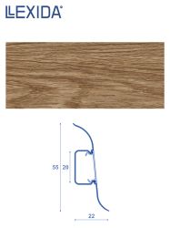 Плинтус LEXIDA 55х2200мм Дуб алпийский 1