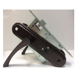 Замок врезной с ручками ЗВ - 9 - 4.2 сувал. серебро  ЗЕНИТ-ХИММАШ Дмитровоград