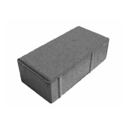 Брусчатка кирпичик 200х100х80мм прессованный серый