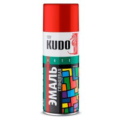 Эмаль алкидная аэрозоль черная матовая  520мл  KUDO