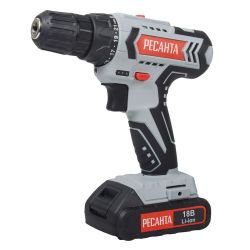 Шуруповерт акк. РЕСАНТА ДА-50Л2-18А (напр.18В,2-Li-lon акк,макс.крут.момент 50Нм,емкость акк.2.0Ач)