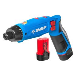 Отвертка аккумуляторная  ЗУБР ЗО-7.2-Ли (7.2В,1.5Ач Li-ion,0-870об/мин,2 скорости,кейс,0.35кг)