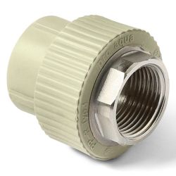 Муфта комб. 63 - 2" ВР PPR серый  PRO AQUA