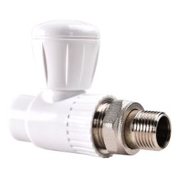 Кран шар для радиатора прямой 25 - 3/4" НР PPR серый  РВК