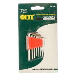 Набор ключей имбусовых HEX 0,7-3мм 7шт  FIT