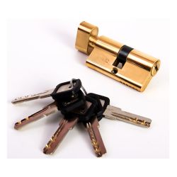 Цилиндр. мех-зм ЛПУВ  90мм латунь, верт  НОРА