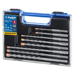 Набор буров 5-6х110мм и 6-8-10х160мм и 8-10-12х210мм   SDS+ (8шт) ЗУБР