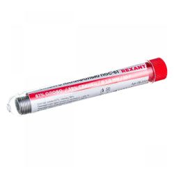 Припой ПОС-61 с канифолью   10г  Rexant