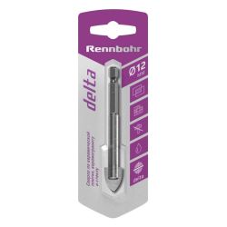 Сверло по кафелю, стеклу 12мм  RENNBOHR Delta
