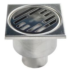 Трап   50 прямой нерж. 100х100мм  LEDEME