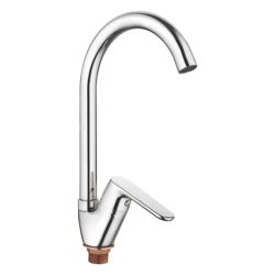 Смеситель для кухни 35 карт.  LEDEME  с бок. ручкой, литой излив