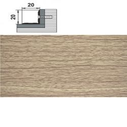 Порог угловой внутренний    0,9 * 20мм дуб беленый 087  ЛУКА