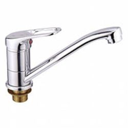 Смеситель для кухни кор нос 35 карт.  LEDEME  на гайке