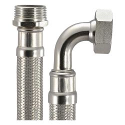 Подводка вода нержавейка угловая 1" 0,5 г/ш  BELAMOS