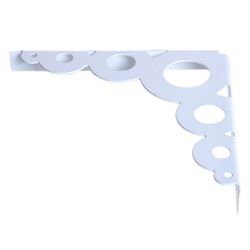 Кронштейн для полок белый 182х182х1,5мм  РемоКолор