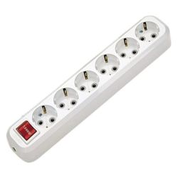 Колодка 6-ая с/з с выкл.  MAKEL белый