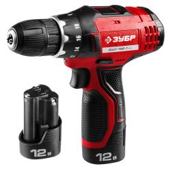 Шуруповерт акк ЗУБР ДШЛ-122-1  (12В,2акк,1,5Ач,30Нм,0.94кг)