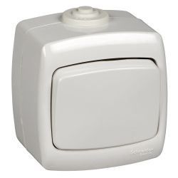 Переключатель 1-ый о/п  IP44 SCHNEIDER ELECTRIC Рондо белый