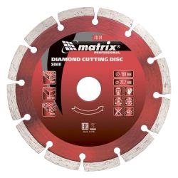 Круг отрезной алмазный 125 х 22 сегм. сухая резка  MATRIX Professional