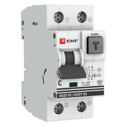 Автомат диф (АВДТ-63)  25А, 2п, 1-фазн  EKF