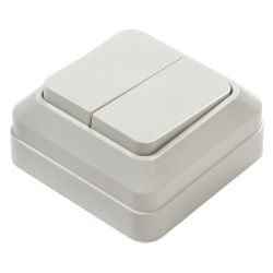 Выключатель 2-ый о/п BOLLETO белый  IN HOME