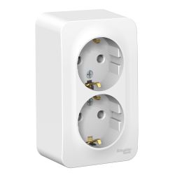 Розетка 2-ая о/п с/з SCHNEIDER ELECTRIC BLANCA Белый