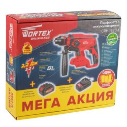 Перфоратор аккумуляторный WORTEX CRH 1820-1 (18В, 1акк, 4Ач, SDS+,3 режим, 2.2Дж, 1.7кг)