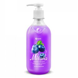 Жидкое мыло 1000мл  MILANA черника в йогурте  GRASS