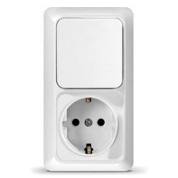 Блок 1-кл +1м евро с/з вертикальный белый  UNIVersal Олимп