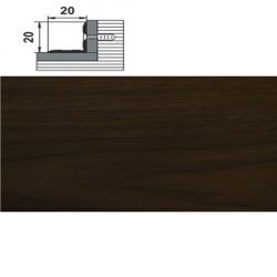 Порог угловой внутренний    0,9 * 20мм венге 094  ЛУКА