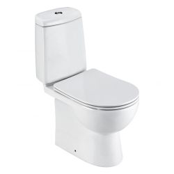 Унитаз белый ОСТИН компакт, сиденье дюропласт, микролифт 650х350х790  SANTEK