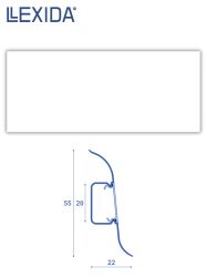 Плинтус LEXIDA 55х2200мм Белый 1