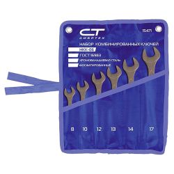 Набор ключей комбинированных фосфатированных  6-22мм, 12шт СИБРТЕХ в сумке